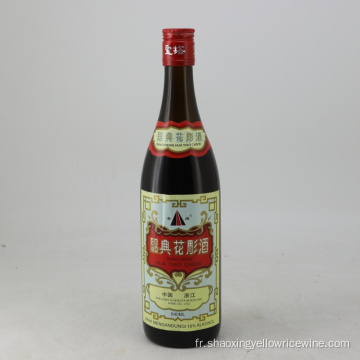 640 ml en verre en bouteille Shaoxing Hua Diao Wine